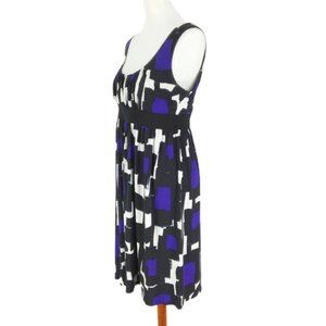 Blue Sage Dress Purple Black White Size M